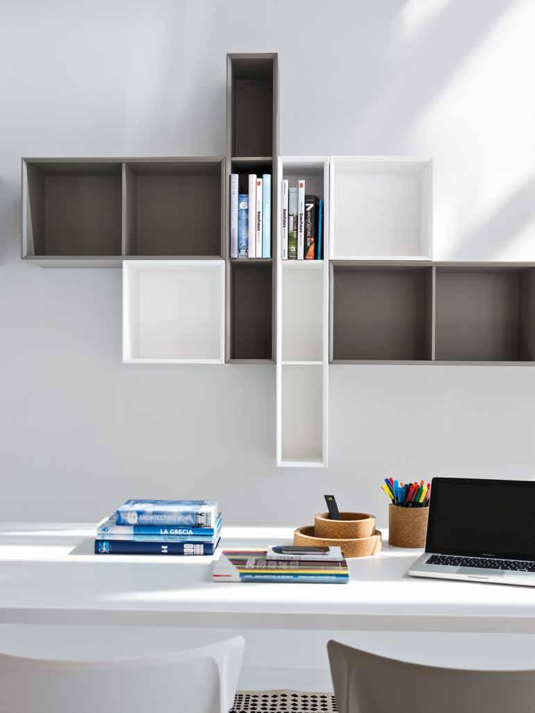 libreria - inside - calligaris - arredo -arredamento - soggiorno - componibile - brescia - cremona